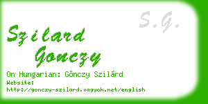 szilard gonczy business card