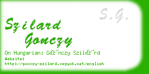 szilard gonczy business card